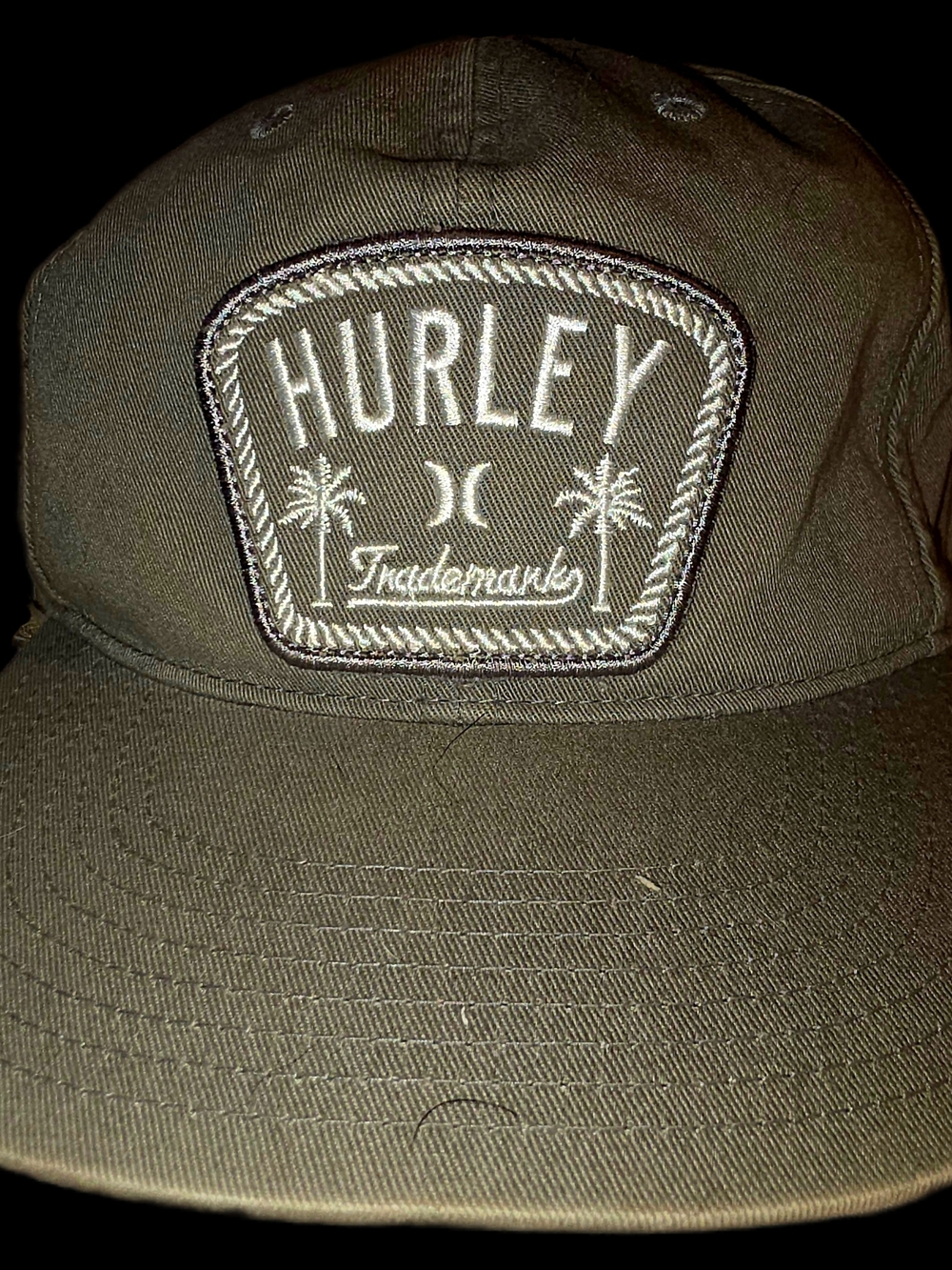 Hurley Olive Green Logo Patch Hat